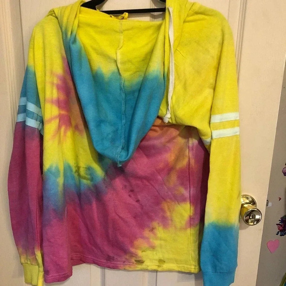 Lagaci Hoodie Tied dyed Sweatshirt Women Size Xl. - Picture 2 of 6